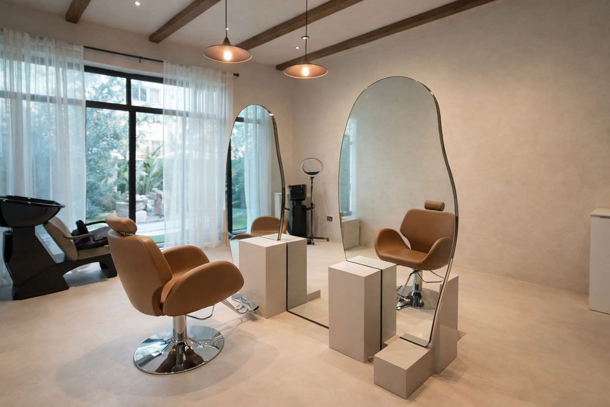 Custom Curved Shape Salon Mirror Installation in Jumeirah Villa – Dubai