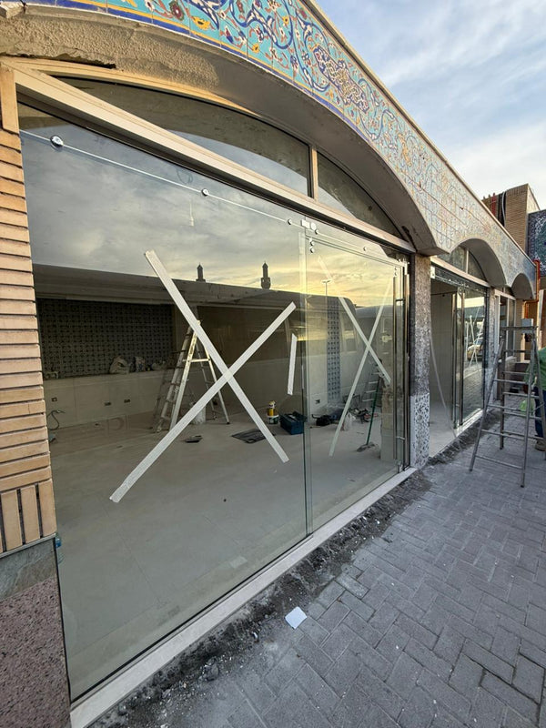 Sliding Glass Door Installation – Iranian Hospital, Jumeirah DubaiCustom sliding glass door professionally installed for the Iranian Hospital in Jumeirah, featuring a clean modern finish and durable commercial-grade hardware.