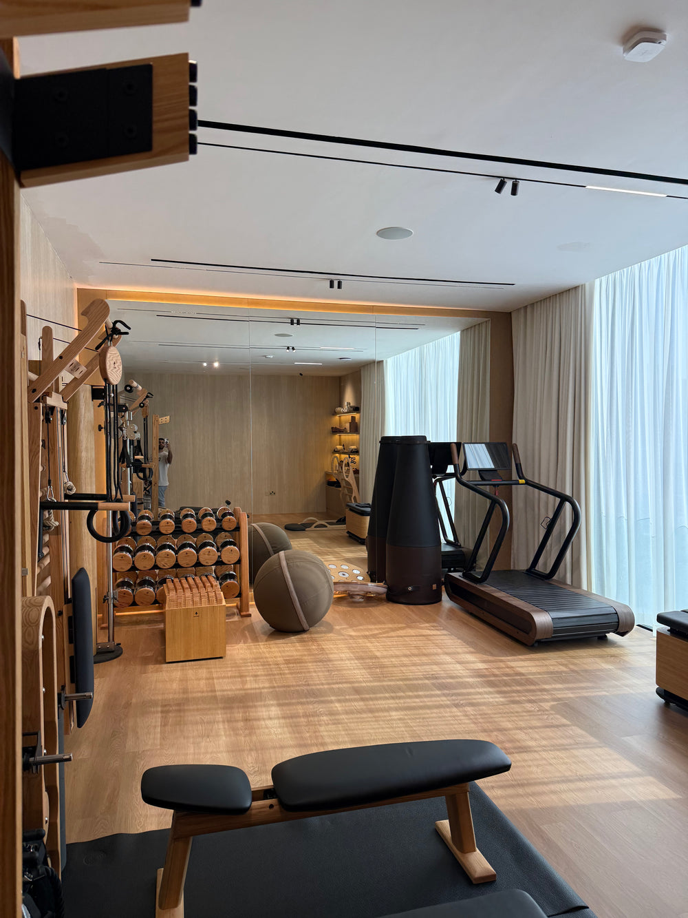 Belgian 6mm gym wall mirror with safety backing installed in Nad Al Sheba, Dubai by ALDENA Glass & Aluminum Works