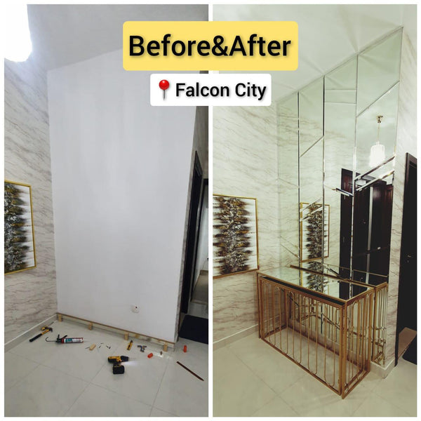 Decorative Diamond Mirror Wall – Falcon City, Dubai
